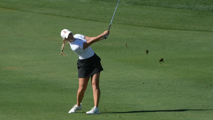 May 25, 2021; Scottsdale, Arizona, USA; Oklahoma State University golfer Maddison Hinson-Tolchard May 25, 2021; Scottsdale, Arizona, USA; Oklahoma State University golfer Maddison Hinson-Tolchard