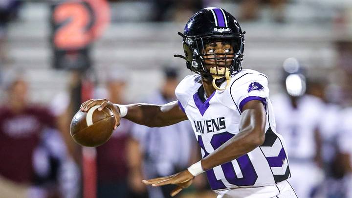 Vista del Lago's Josiah Dupree Boyd looks to pass during the fourth quarter of their game in La Quinta, Calif., Friday, Sept. 27, 2024.