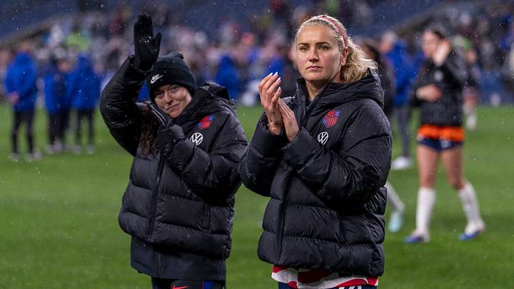 USWNT midfielders Lindsey Heaps and Rose Lavelle after a friendly with Japan. USWNT midfielders Lindsey Heaps and Rose Lavelle after a friendly with Japan.