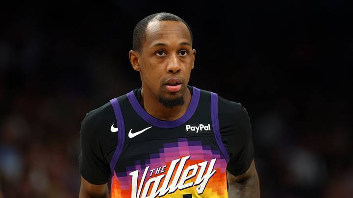 Apr 8, 2026; Phoenix, Arizona, USA; Phoenix Suns guard Jamaree Bouyea (17) against the Dallas Mavericks at Mortgage Matchup Center. Mandatory Credit: Mark J. Rebilas-Imagn Images Apr 8, 2026; Phoenix, Arizona, USA; Phoenix Suns guard Jamaree Bouyea (17) against the Dallas Mavericks at Mortgage Matchup Center. Mandatory Credit: Mark J. Rebilas-Imagn Images