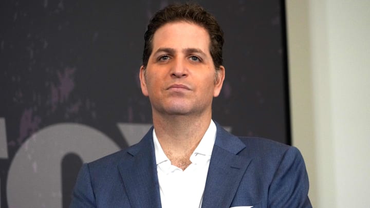 Feb 6, 2025; New Orleans, LA, USA; Peter Schrager during Fox Sports media day at Ernest N. Morial Convention Center. Mandatory Credit: Kirby Lee-Imagn Images Feb 6, 2025; New Orleans, LA, USA; Peter Schrager during Fox Sports media day at Ernest N. Morial Convention Center. Mandatory Credit: Kirby Lee-Imagn Images