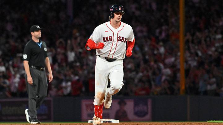 August 18, 2026; Boston, Massachusetts, USA; Boston Red Sox catcher Adley Rutschman (31) runs the bases after hitting a home run against the Arizona Diamondbacks during the third inning at Fenway Park. Mandatory Credit: Eric Canha-Imagn Images August 18, 2026; Boston, Massachusetts, USA; Boston Red Sox catcher Adley Rutschman (31) runs the bases after hitting a home run against the Arizona Diamondbacks during the third inning at Fenway Park. Mandatory Credit: Eric Canha-Imagn Images