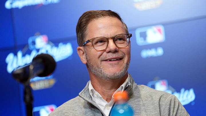 Blue Jays executive vice president and general manager Ross Atkins speaks to the media before game one of the 2025 MLB World Series. Credit: Nick Turchiaro-Imagn Blue Jays executive vice president and general manager Ross Atkins speaks to the media before game one of the 2025 MLB World Series. Credit: Nick Turchiaro-Imagn