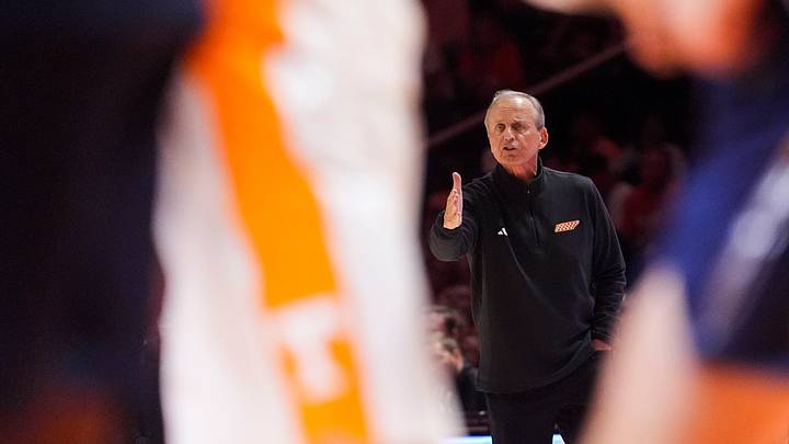 Tennessee basketball coach Rick Barnes gives instructions to the players during a college basketball exhibition game against Xavier on Oct. 15, 2026, in Knoxville, Tennessee. Tennessee basketball coach Rick Barnes gives instructions to the players during a college basketball exhibition game against Xavier on Oct. 15, 2026, in Knoxville, Tennessee.