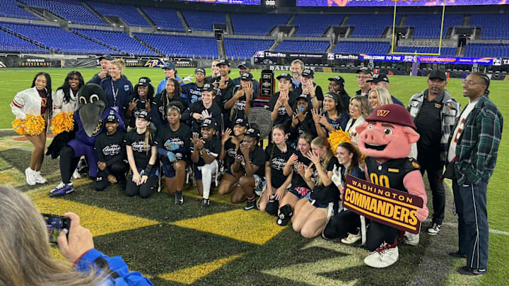 Clarksburg girls flag football wins the Maryland 4A-3A girls flag football state championship.