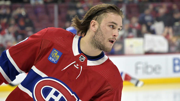 Jan 13, 2024; Montreal, Quebec, CAN; Montreal Canadiens forward Joshua Roy