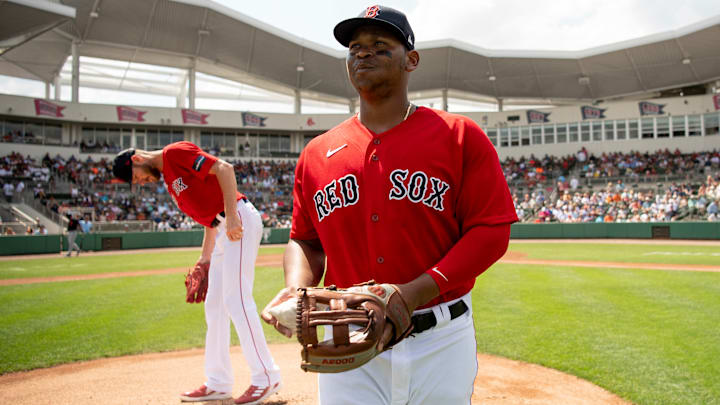 Red Sox pitcher Chris Sale and infielder Rafael Devers