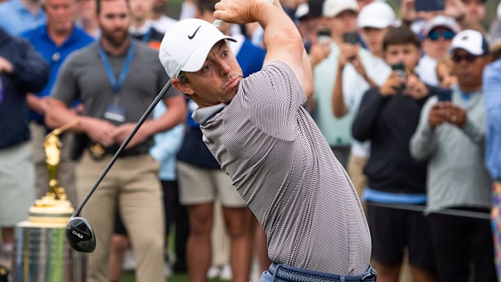 Rory McIlroy will face off against J.J. Spaun Monday for the Players Championship title. Rory McIlroy will face off against J.J. Spaun Monday for the Players Championship title.
