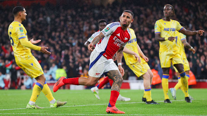 Gabriel Jesus anotou um hat-trick contra Crystal Palace nesta semana