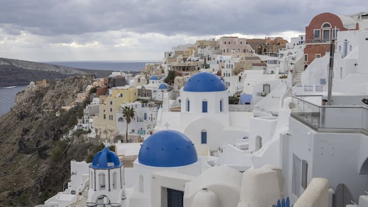 Santorini Island in the Aegean Sea