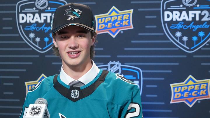 Jun 27, 2025; Los Angeles, California, USA; Joshua Ravensbergen is interviewed after being selected as the 30th overall pick to the San Jose Sharks in the first round of the 2025 NHL Draft at Peacock Theater. Mandatory Credit: Kirby Lee-Imagn Images Jun 27, 2025; Los Angeles, California, USA; Joshua Ravensbergen is interviewed after being selected as the 30th overall pick to the San Jose Sharks in the first round of the 2025 NHL Draft at Peacock Theater. Mandatory Credit: Kirby Lee-Imagn Images