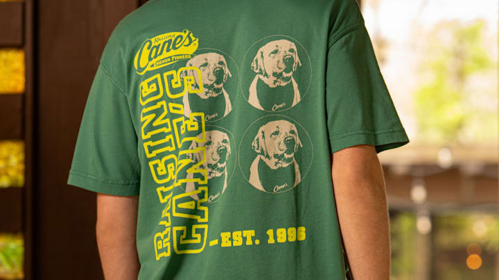 Vibrant Cane III Pocket Tee Image. Image Credit to Raising Cane's. 