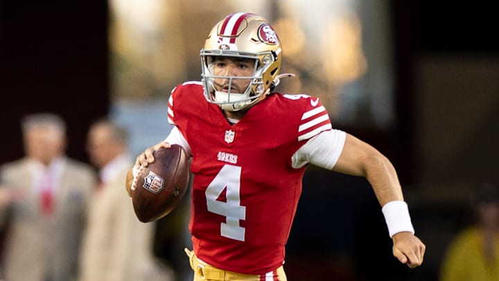 San Francisco 49ers quarterback Tanner Mordecai (4) San Francisco 49ers quarterback Tanner Mordecai (4)