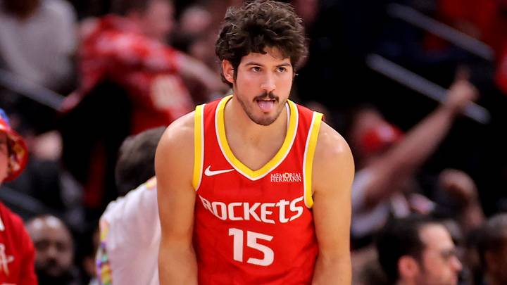 Oct 26, 2026; Houston, Texas, USA; Houston Rockets guard Reed Sheppard (15) reacts after a made basket against the Atlanta Hawks during the fourth quarter at Toyota Center. Mandatory Credit: Erik Williams-Imagn Images Oct 26, 2026; Houston, Texas, USA; Houston Rockets guard Reed Sheppard (15) reacts after a made basket against the Atlanta Hawks during the fourth quarter at Toyota Center. Mandatory Credit: Erik Williams-Imagn Images