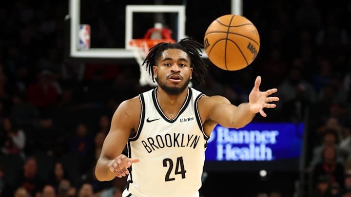 Brooklyn Nets guard Cam Thomas (24) against the Phoenix Suns at Mortgage Matchup Center on January 27, 2026. Brooklyn Nets guard Cam Thomas (24) against the Phoenix Suns at Mortgage Matchup Center on January 27, 2026.