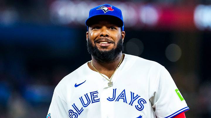 Blue Jays first baseman Vladimir Guerrero Jr. (27) looks on against the Boston Red Sox. Credit: Kevin Sousa-Imagn Images Blue Jays first baseman Vladimir Guerrero Jr. (27) looks on against the Boston Red Sox. Credit: Kevin Sousa-Imagn Images