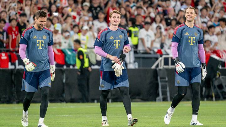 Es ist vermutlich die letzte gemeinsame Spielzeit von Sven Ulreich, Jonas Urbig und Manuel Neuer beim FC Bayern München Es ist vermutlich die letzte gemeinsame Spielzeit von Sven Ulreich, Jonas Urbig und Manuel Neuer beim FC Bayern München
