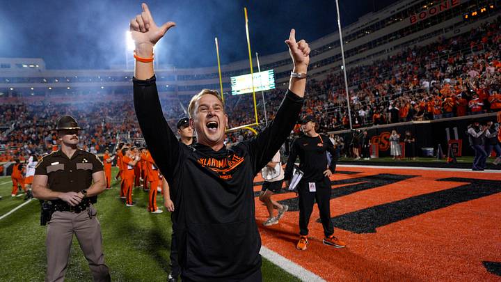 Oklahoma State coach Eric Morris. Oklahoma State coach Eric Morris.