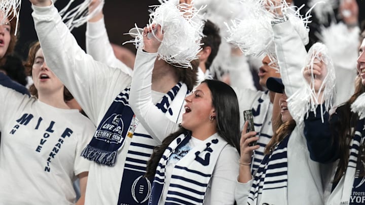 Penn State football fans watch from the stands as the Nittany Lions play the Boise State Broncos in the 2024 Fiesta Bowl. Penn State football fans watch from the stands as the Nittany Lions play the Boise State Broncos in the 2024 Fiesta Bowl.