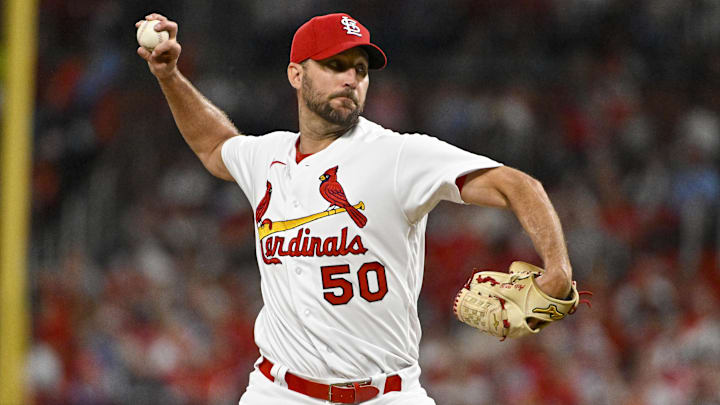 St. Louis Cardinals starting pitcher Adam Wainwright (50)