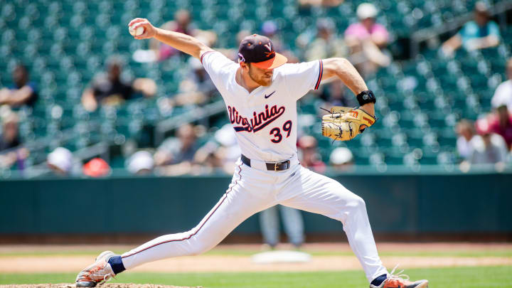Chase Hungate throws a pitch during the Virginia baseball game vs. Florida State at the ACC Tournament in Charlotte. Chase Hungate throws a pitch during the Virginia baseball game vs. Florida State at the ACC Tournament in Charlotte.