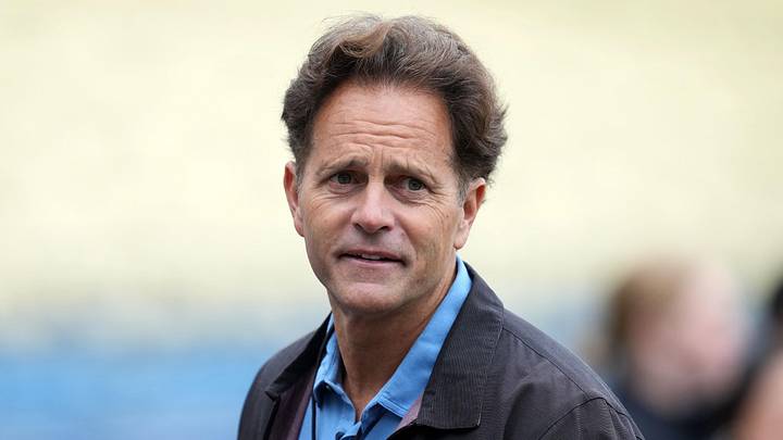 Apr 12, 2024; Los Angeles, California, USA; Eric Karros attends the game between the Los Angeles Dodgers and the San Diego Padre at Dodger Stadium. Mandatory Credit: Kirby Lee-Imagn Images