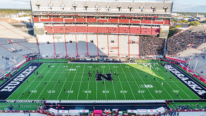Tom Osbourne Field before the game between the Nebraska Cornhuskers and the Southern California Trojans at Memorial Stadium. Tom Osbourne Field before the game between the Nebraska Cornhuskers and the Southern California Trojans at Memorial Stadium.