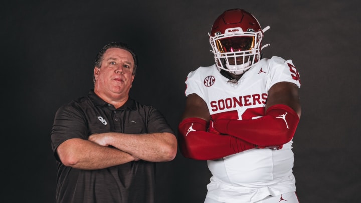 2025 OL Michael Fasusi and Bill Bedenbaugh