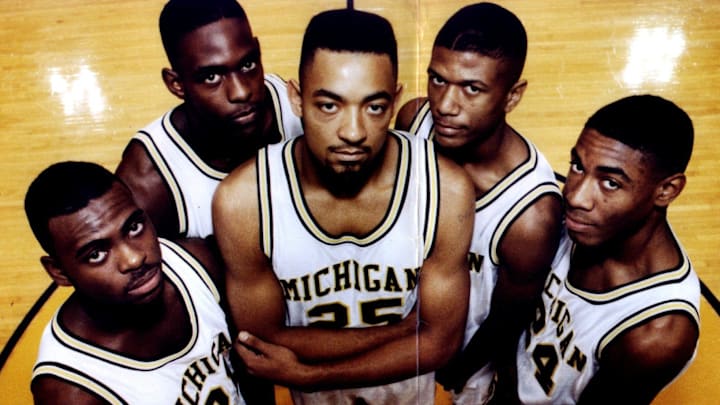 Date Unknown; Location Unknown; (From left) Ray Jackson, Chris Webber, Juwan Howard, Jalen Rose and Jimmy King will forever be known as the Fab Five.  Mandatory Credit: Alan R. Kamuda/Detroit Free Press-USA TODAY NETWORK