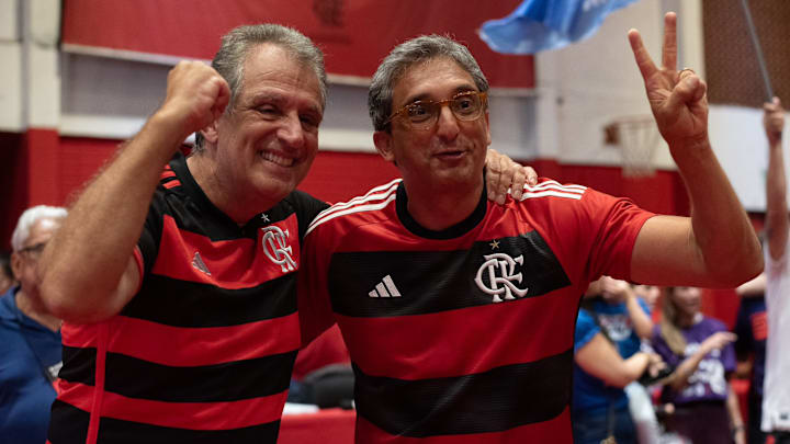 Eleito, Bap (esquerda da foto) já trabalha na montagem do departamento de futebol do Flamengo