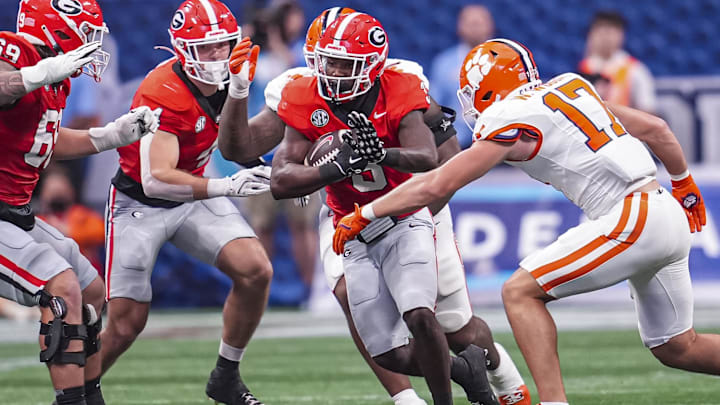Georgia Bulldogs running back Nate Frazier (3) 