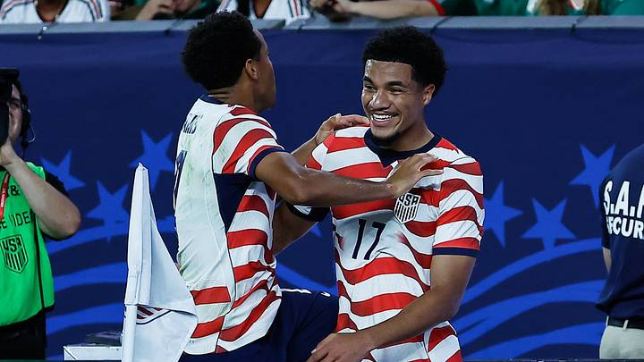 Malik Tillman celebrates during the USMNT's 3-0 win over Mexico. Malik Tillman celebrates during the USMNT's 3-0 win over Mexico.