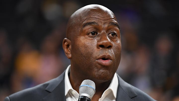 Magic Johnson is excited about Luka Doncic's dedication to his body. Magic Johnson is excited about Luka Doncic's dedication to his body.