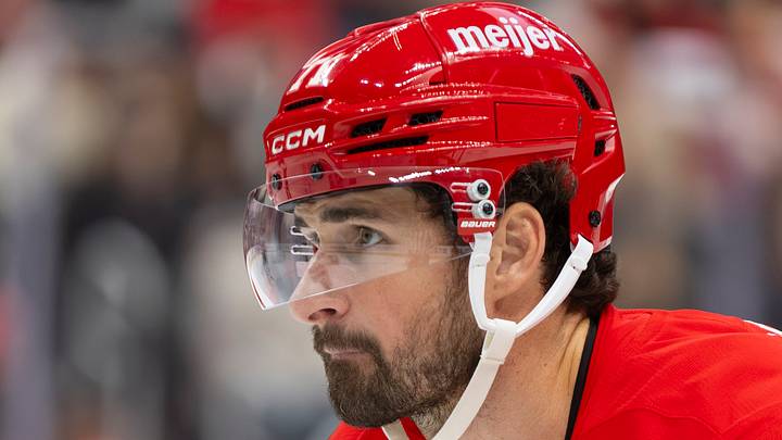 Oct 17, 2026; Detroit, Michigan, USA; Detroit Red Wings center Dylan Larkin (71) looks on during the second period against the San Jose Sharks at Little Caesars Arena. Mandatory Credit: Brian Bradshaw Sevald-Imagn Images Oct 17, 2026; Detroit, Michigan, USA; Detroit Red Wings center Dylan Larkin (71) looks on during the second period against the San Jose Sharks at Little Caesars Arena. Mandatory Credit: Brian Bradshaw Sevald-Imagn Images