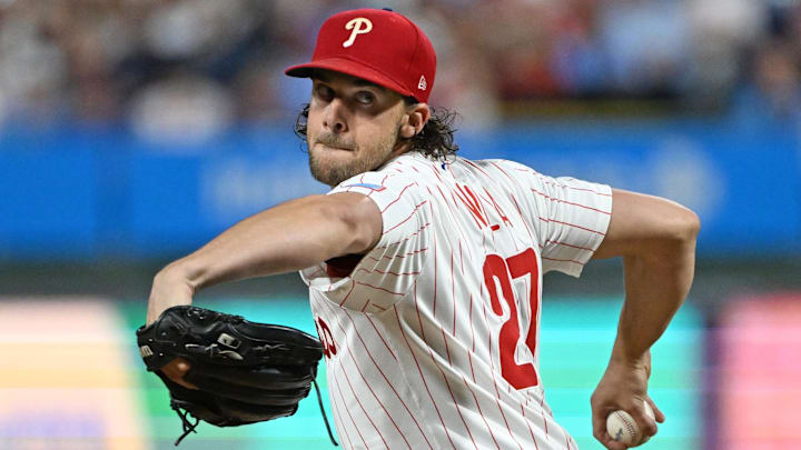Aaron Nola allowed one run over nine innings in the World Baseball Classic, maxing out at 94.5 mph. Aaron Nola allowed one run over nine innings in the World Baseball Classic, maxing out at 94.5 mph.