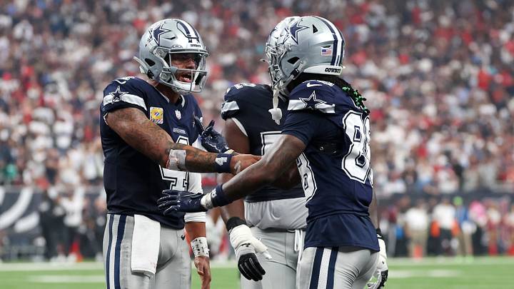 Dak Prescott and CeeDee Lamb connected on 17 passes Sunday. Dak Prescott and CeeDee Lamb connected on 17 passes Sunday.