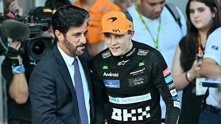 Mohammed Ben Sulayem, FIA, Oscar Piastri, McLaren, Formula 1