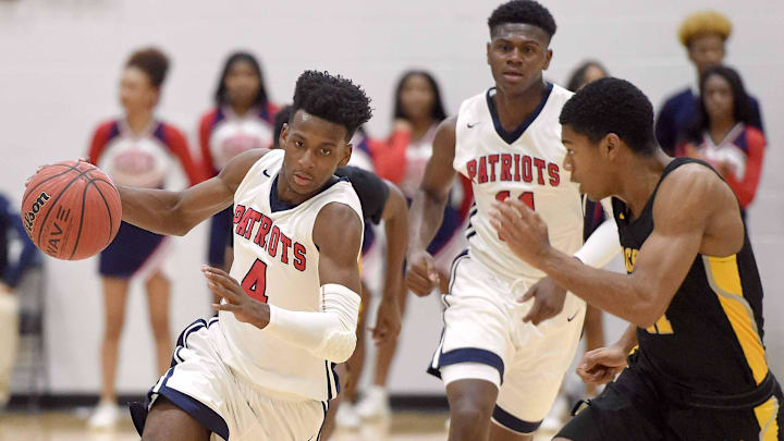 Forest Hill's Tre'Voin Bass (4) brings the ball up against Starkville on Monday, January 21, 2019, at the Rumble in the South high school basketball tournament at St. Andrew's Episcopal School in Ridgeland, Miss.01 21 Forest Hill Starkville 0217