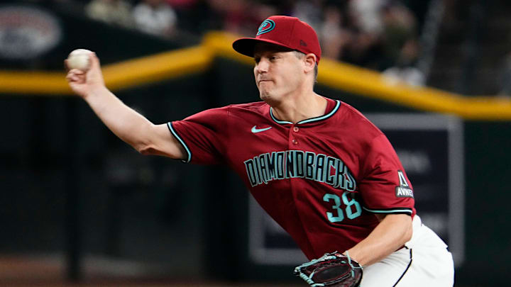 Arizona Diamondbacks closer Paul Sewald (38) throws to the Cincinnati Reds in the ninth inning at Chase Field in Phoenix on May 15, 2024. Arizona Diamondbacks closer Paul Sewald (38) throws to the Cincinnati Reds in the ninth inning at Chase Field in Phoenix on May 15, 2024.