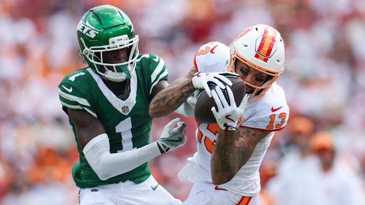 Mike Evans caught his 25th touchdown pass from Baker Mayfield Sunday