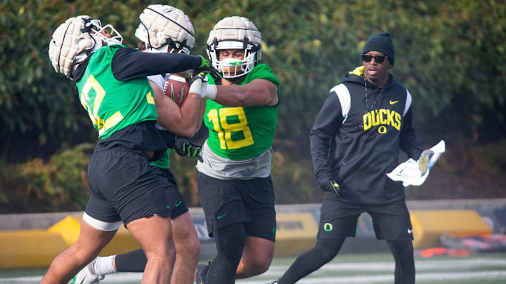 Chris Hampton runs the defensive secondary for Oregon. This season he'll be hands on with a new group.