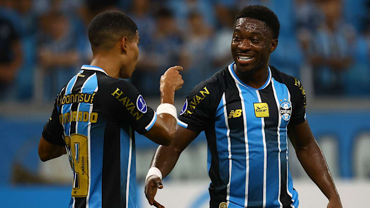 Amuzu foi o grande herói da primeira vitória do Grêmio na Sul-Americana 2026