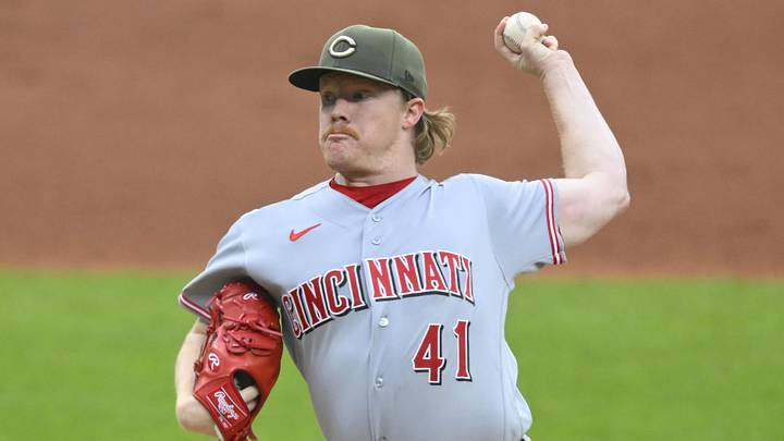 May 15, 2026; Cleveland, Ohio, USA; Cincinnati Reds starting pitcher Andrew Abbott (41) delivers a pitch in the first inning against the Cleveland Guardians at Progressive Field. Mandatory Credit: David Richard-Imagn Images May 15, 2026; Cleveland, Ohio, USA; Cincinnati Reds starting pitcher Andrew Abbott (41) delivers a pitch in the first inning against the Cleveland Guardians at Progressive Field. Mandatory Credit: David Richard-Imagn Images