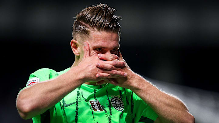 Viktor Gyökeres a sa propre célébration.