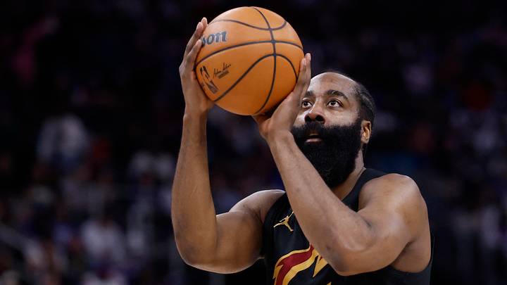 May 7, 2026; Detroit, Michigan, USA; Cleveland Cavaliers guard James Harden (1) shoots in the first half against the Detroit Pistons during game two of the second round of the 2026 NBA Playoffs at Little Caesars Arena. Mandatory Credit: Rick Osentoski-Imagn Images May 7, 2026; Detroit, Michigan, USA; Cleveland Cavaliers guard James Harden (1) shoots in the first half against the Detroit Pistons during game two of the second round of the 2026 NBA Playoffs at Little Caesars Arena. Mandatory Credit: Rick Osentoski-Imagn Images