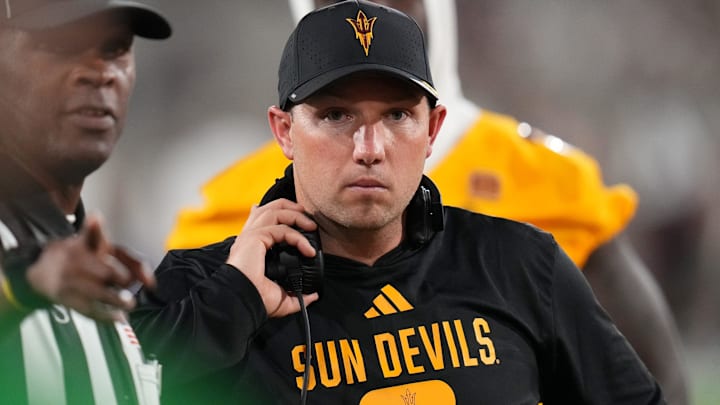 Arizona State football coach Kenny Dillingham has turned around the Sun Devils in his second season in Tempe. Arizona State football coach Kenny Dillingham has turned around the Sun Devils in his second season in Tempe.