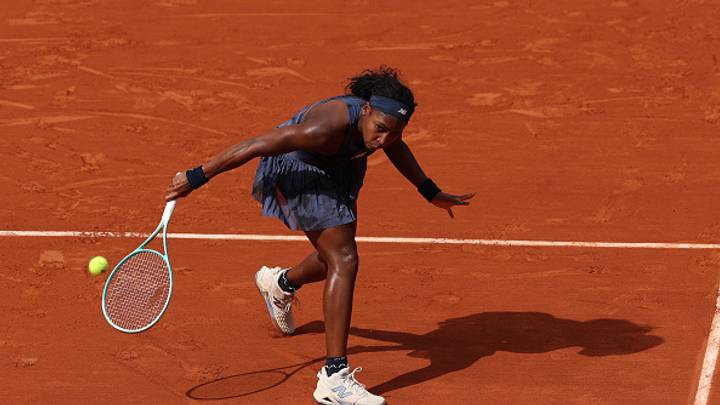 La estadounidense Coco Gauff durante la segunda ronda del Abierto de Francia. La estadounidense Coco Gauff durante la segunda ronda del Abierto de Francia.