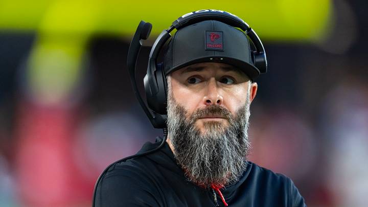 Dec 21, 2025; Glendale, Arizona, USA; Atlanta Falcons chief of staff Steve Scarnecchia against the Arizona Cardinals at State Farm Stadium. Mandatory Credit: Mark J. Rebilas-Imagn Images Dec 21, 2025; Glendale, Arizona, USA; Atlanta Falcons chief of staff Steve Scarnecchia against the Arizona Cardinals at State Farm Stadium. Mandatory Credit: Mark J. Rebilas-Imagn Images
