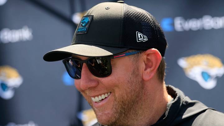 Jacksonville Jaguars head coach Liam Coen speaks to members of the media during the second mandatory minicamp at Miller Electric Center Wednesday, June 11, 2025 in Jacksonville, Fla. Jacksonville Jaguars head coach Liam Coen speaks to members of the media during the second mandatory minicamp at Miller Electric Center Wednesday, June 11, 2025 in Jacksonville, Fla.