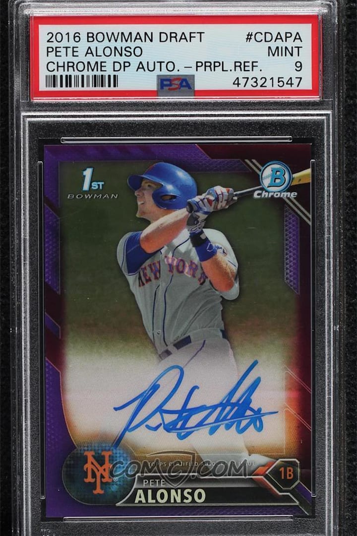 Pete Alonso MLB 2016 Bowman Chrome Draft 1st Bowman Signature Auto
